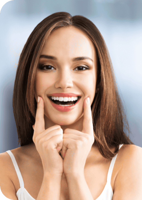 Smiling patient after endodontic treatment